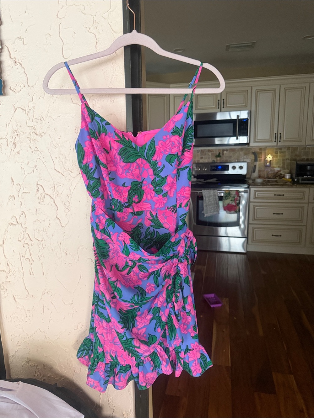 Lilly Pulitzer Hot Pink & Lime Green Floral Dress